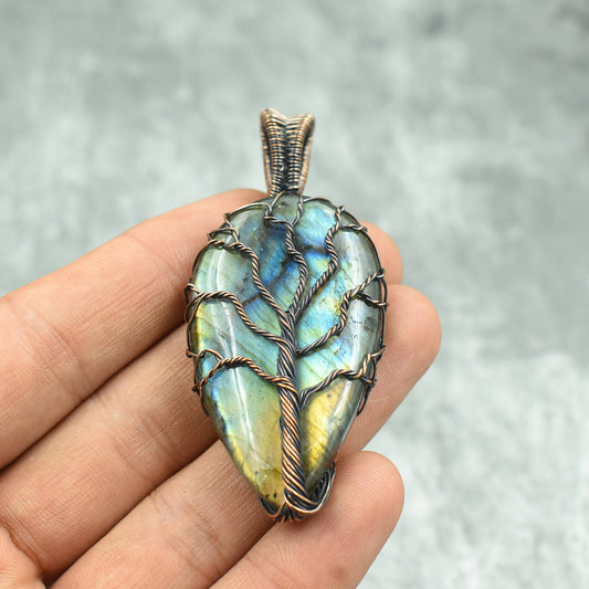 Blue Labradorite Gemstone Pendant