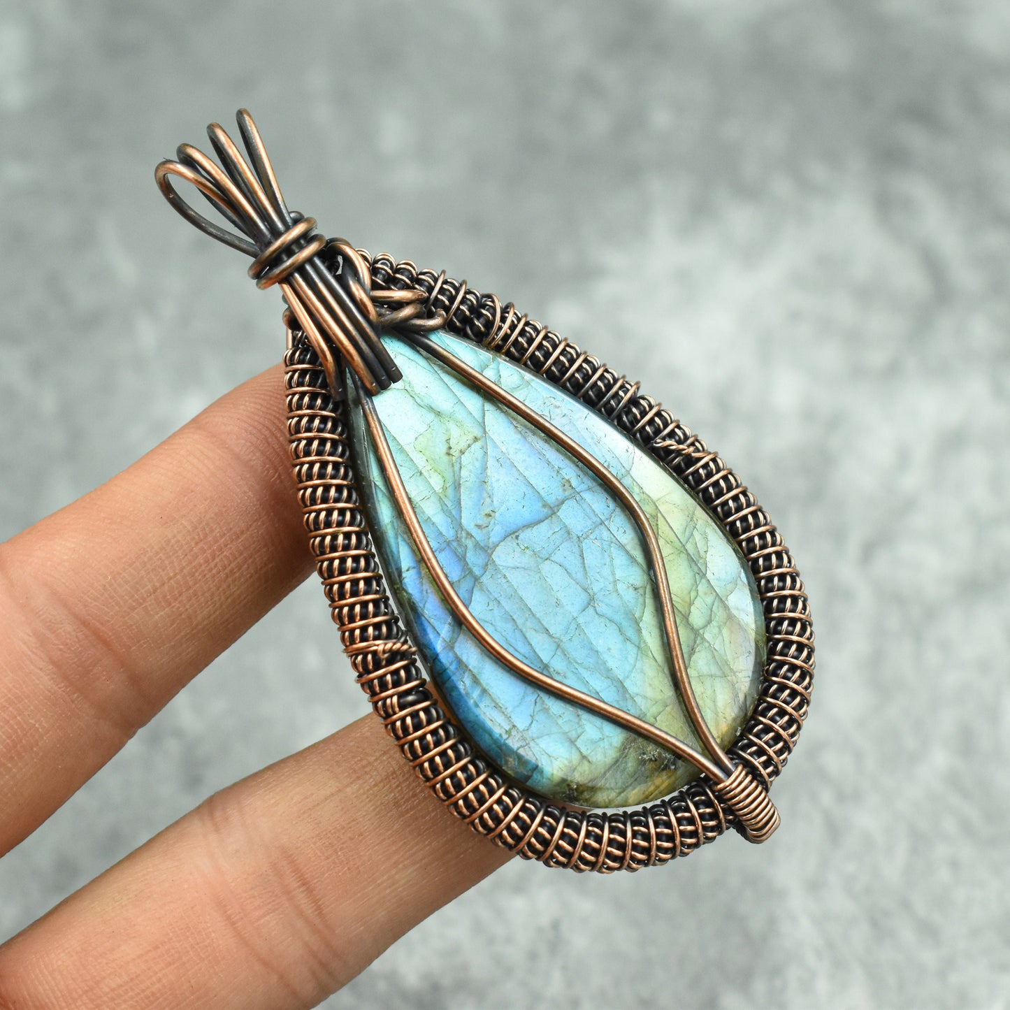 Blue Labradorite Gemstone Pendant