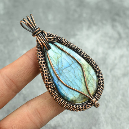 Blue Labradorite Gemstone Pendant