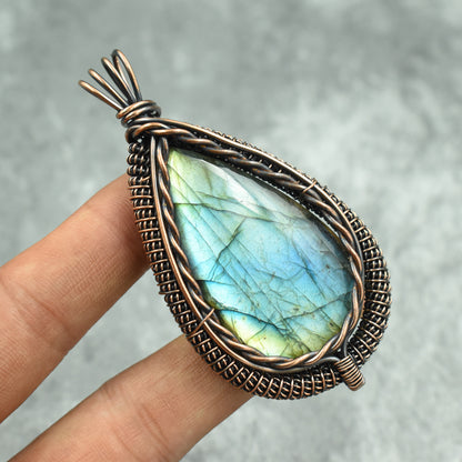 Blue Labradorite Gemstone Pendant