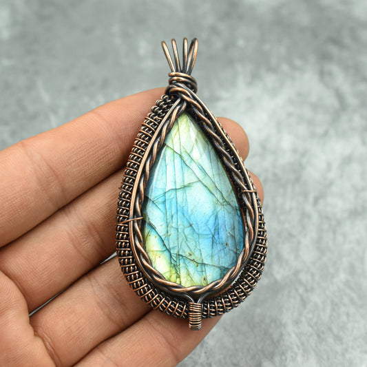 Blue Labradorite Gemstone Pendant