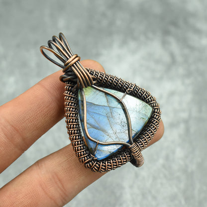 Blue Labradorite Gemstone Pendant