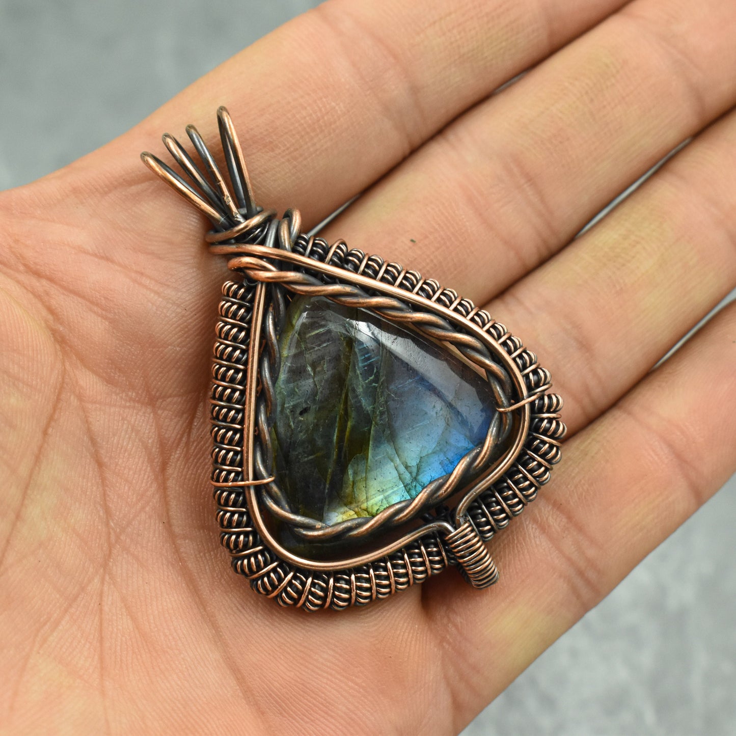 Blue Labradorite Gemstone Pendant