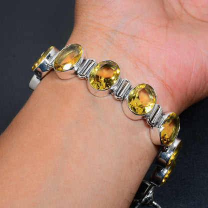 Purple Citrine Gemstone Bracelet