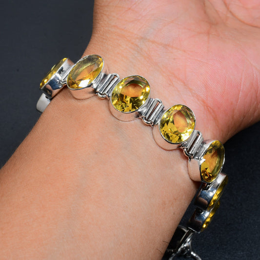 Purple Citrine Gemstone Bracelet