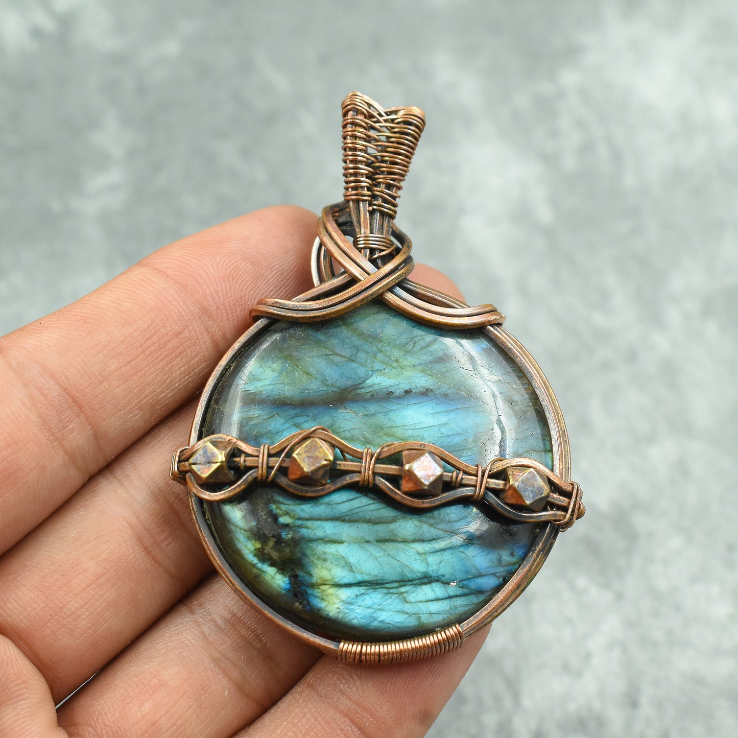 Blue Labradorite Gemstone Pendant