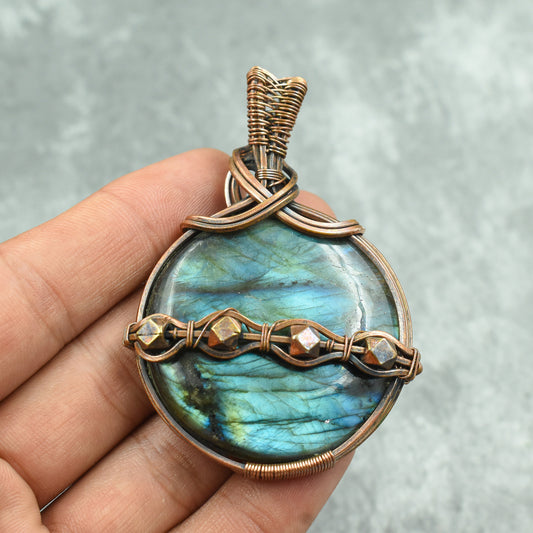 Blue Labradorite Gemstone Pendant