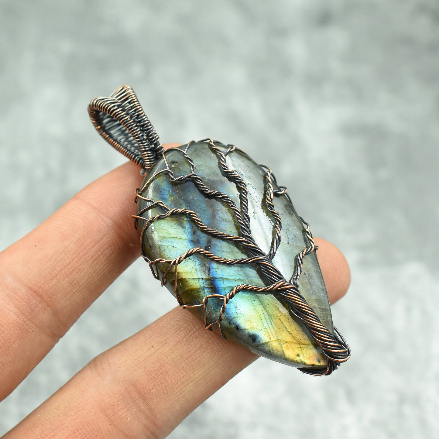 Blue Labradorite Gemstone Pendant