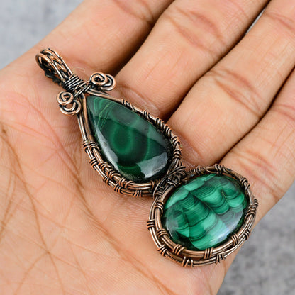 Green Malachite Gemstone Pendant