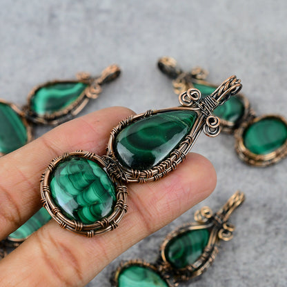 Green Malachite Gemstone Pendant