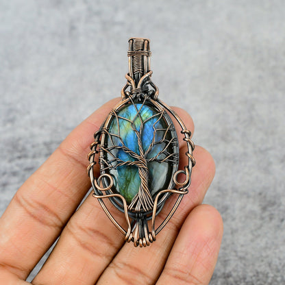 Blue Labradorite Gemstone Pendant