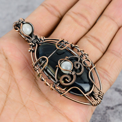 Blue Tiger Eye Gemstone Pendant