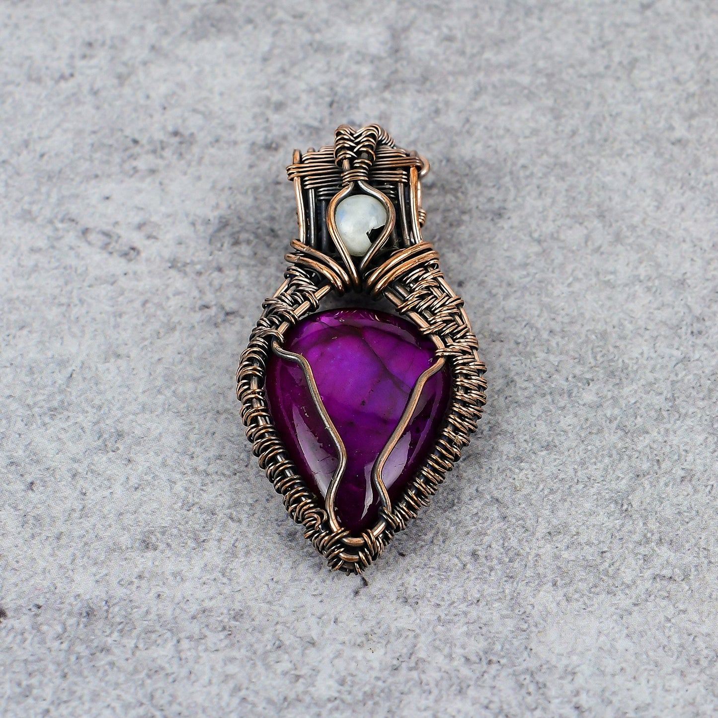 Purple Labradorite Gemstone Pendant