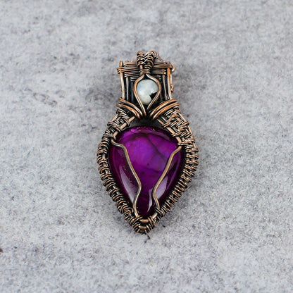 Purple Labradorite Gemstone Pendant
