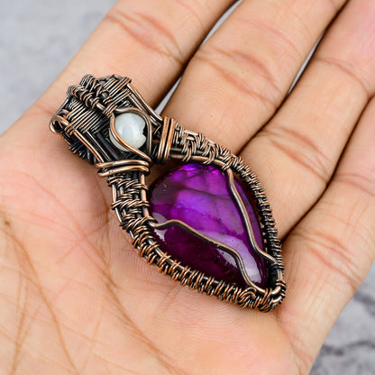 Purple Labradorite Gemstone Pendant