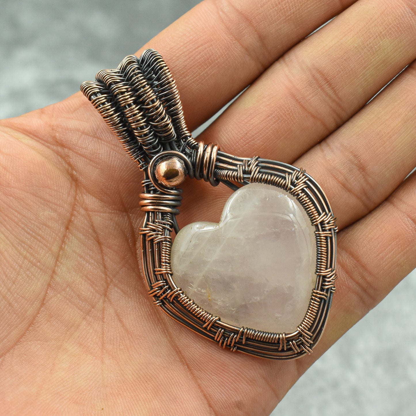 Pink Rose Quartz Gemstone Pendant
