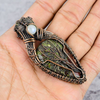 Green Dragon Blood Jasper Gemstone Pendant