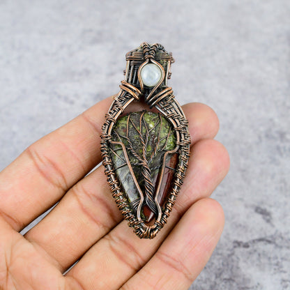 Green Dragon Blood Jasper Gemstone Pendant