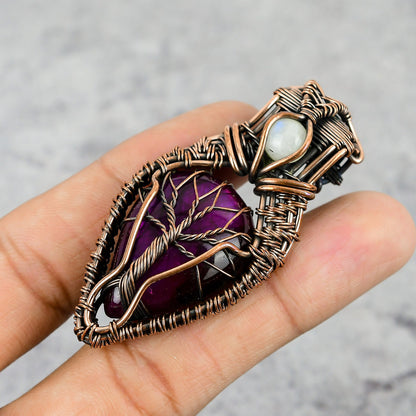 Pink Labradorite Gemstone Pendant