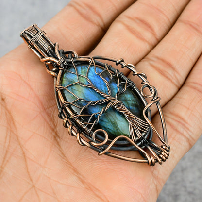 Blue Labradorite Gemstone Pendant