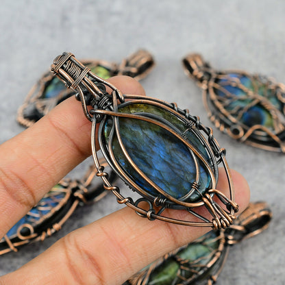 Blue Labradorite Gemstone Pendant