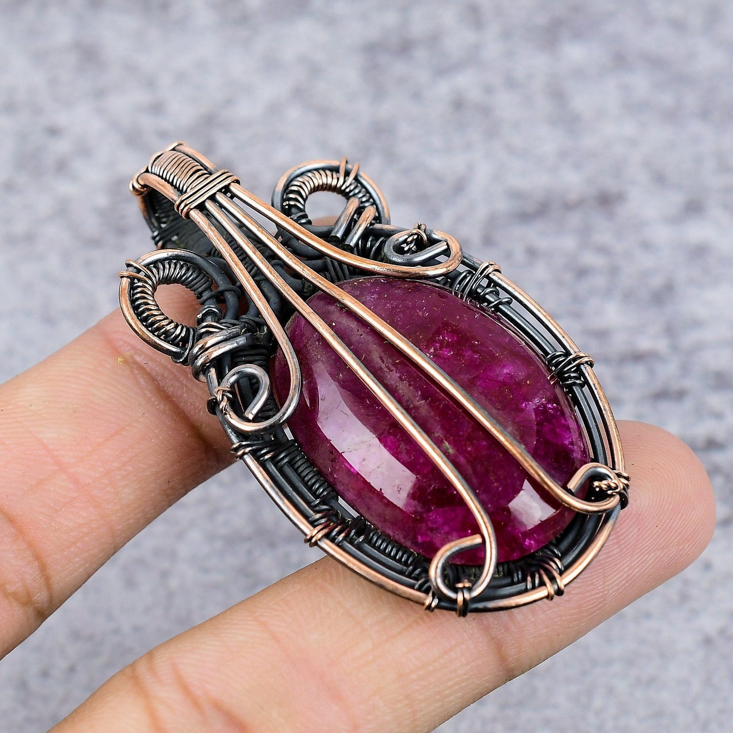 Kashmir Red Ruby Gemstone Pendant