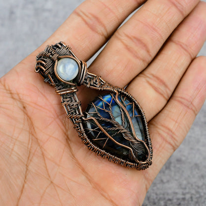 Rainbow Labradorite Gemstone Pendant