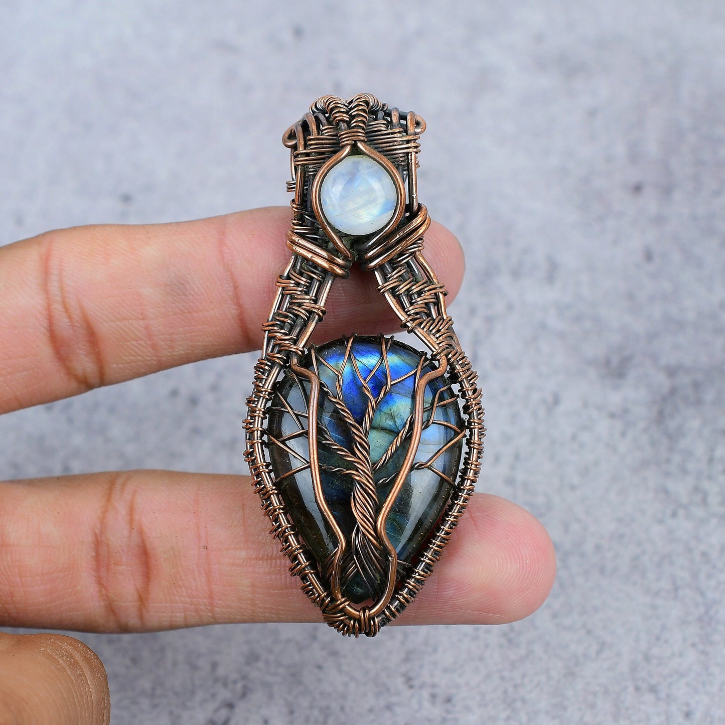 Rainbow Labradorite Gemstone Pendant