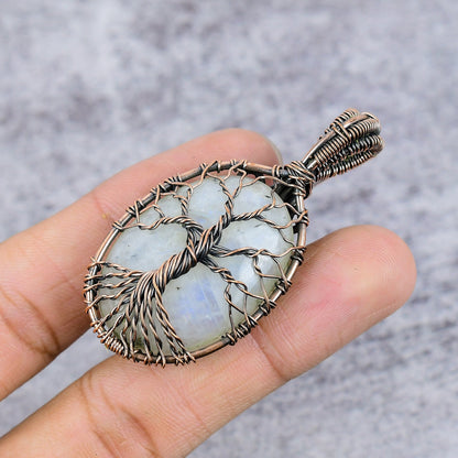 Copper Moonstone Gemstone Pendant