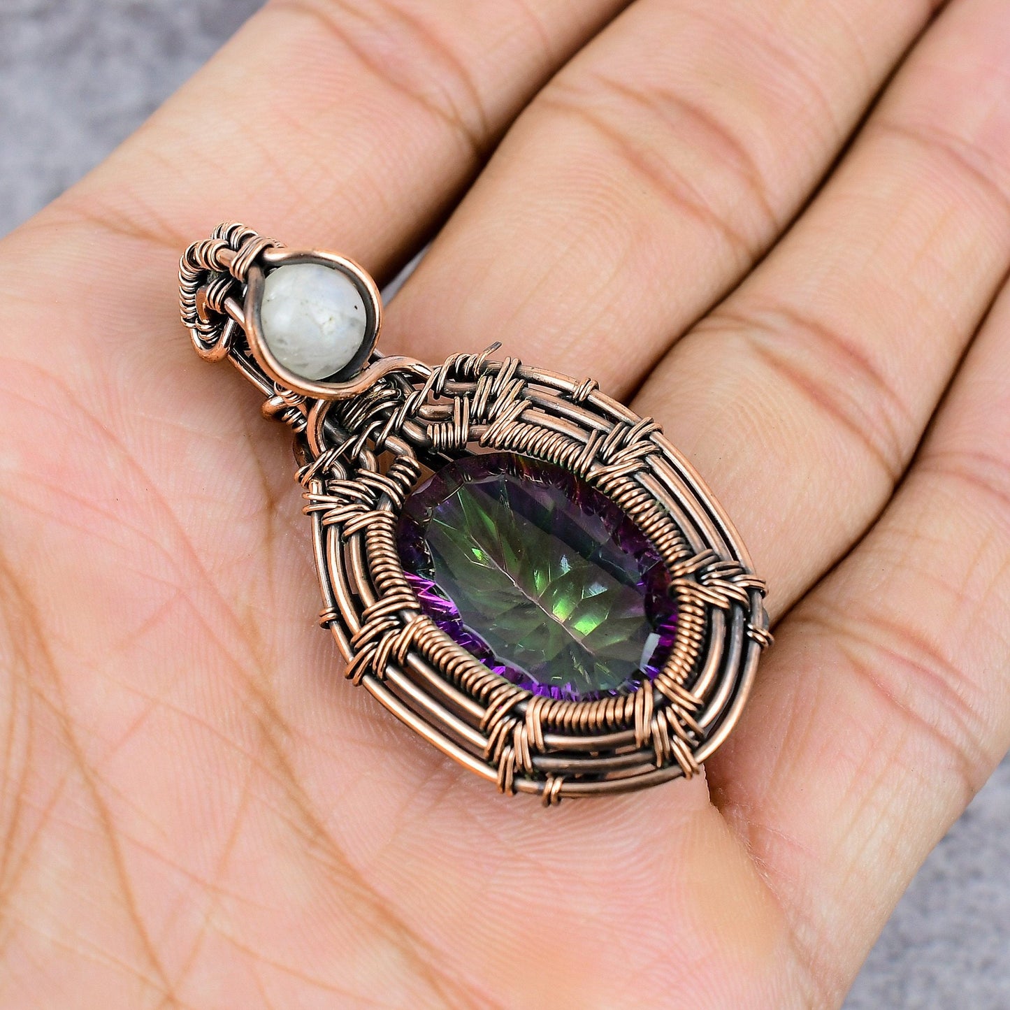 Rainbow Mystic Topaz Gemstone Pendant
