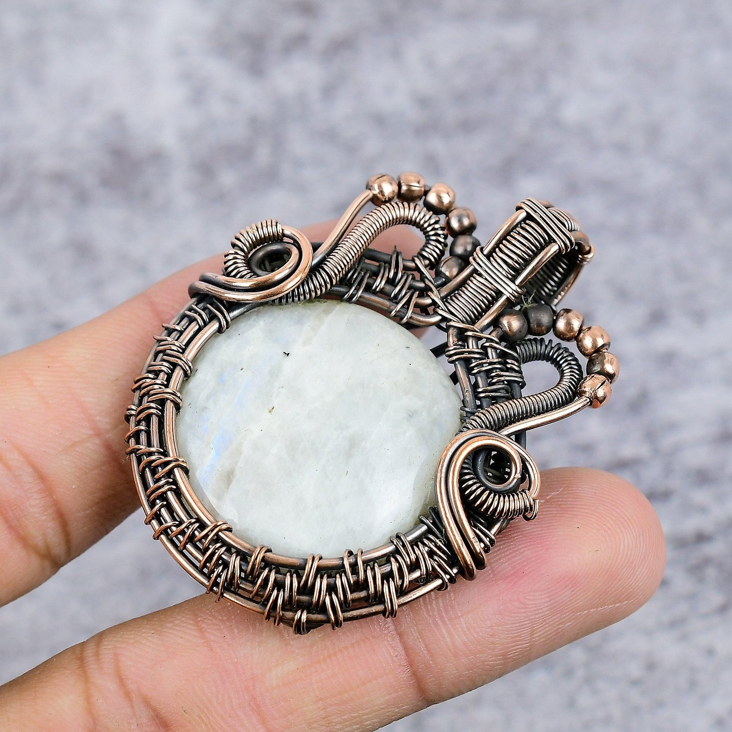 Rainbow Moonstone Gemstone Pendant