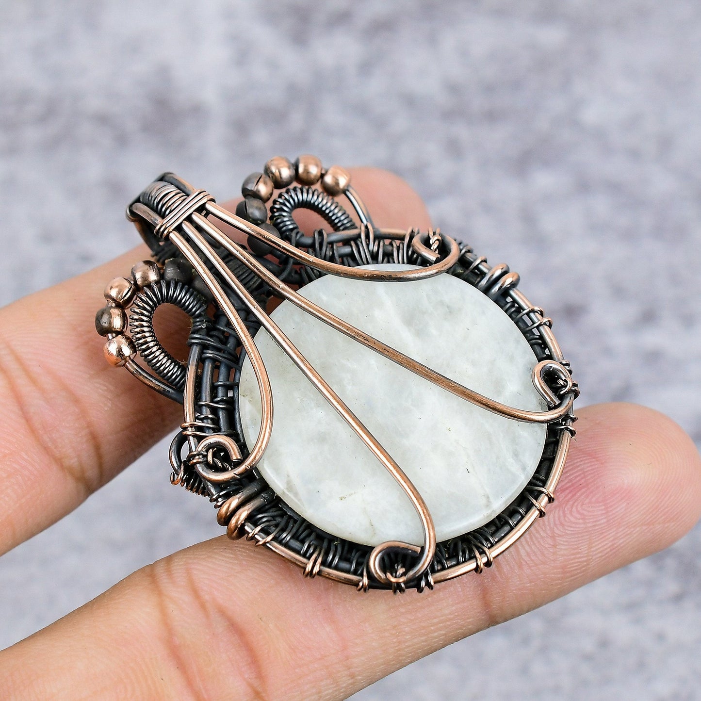 Rainbow Moonstone Gemstone Pendant