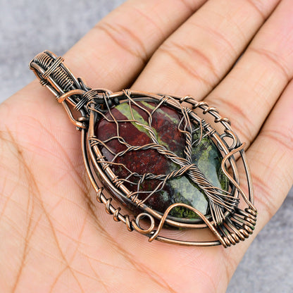 Green Dragon Bloodstone Gemstone Pendant