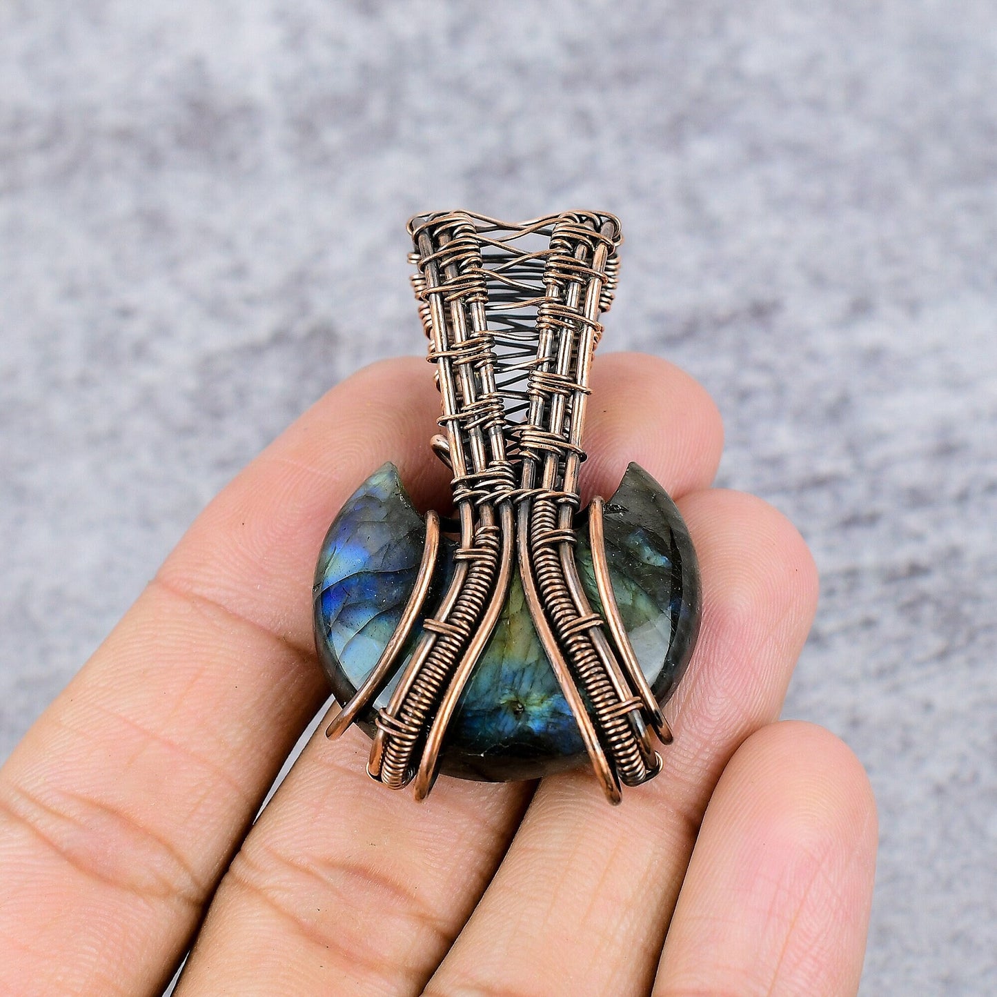 Blue Labradorite Gemstone Pendant