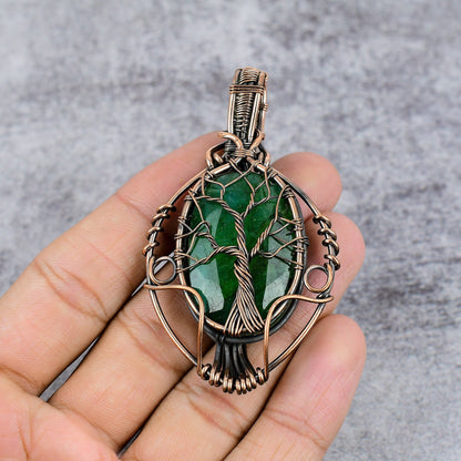 Green Zambian Emerald Gemstone Pendant