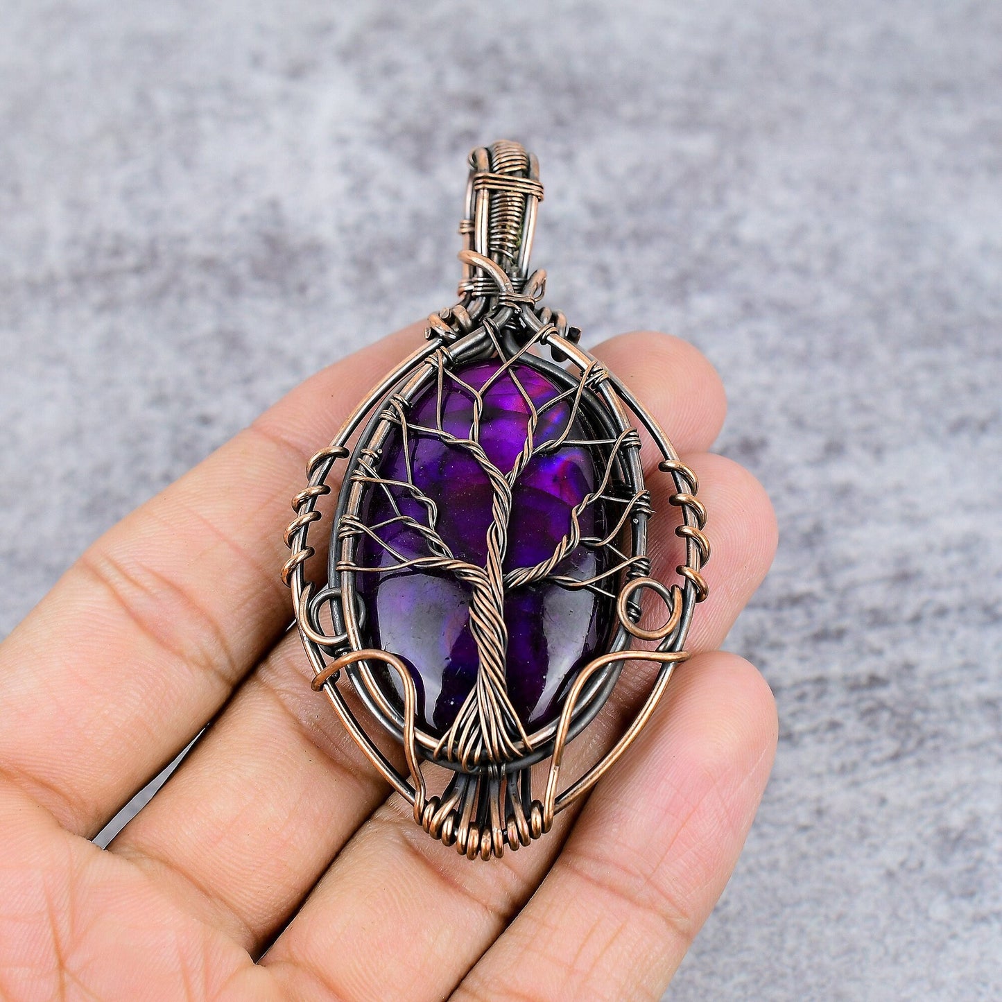 Pink Labradorite Gemstone Pendant