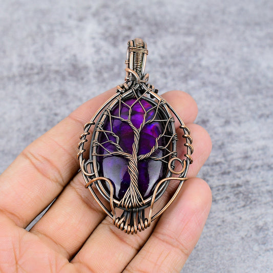 Pink Labradorite Gemstone Pendant