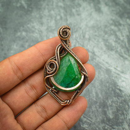 Green Emerald Gemstone Pendant