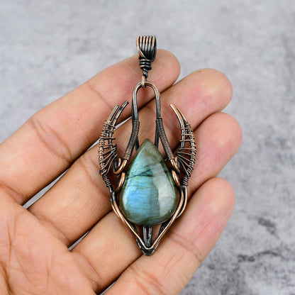 Blue Labradorite Gemstone Pendant