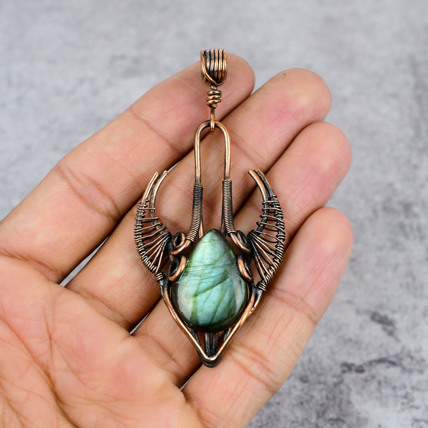 Blue Labradorite Gemstone Pendant