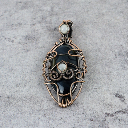 Blue Tiger Eye Gemstone Pendant