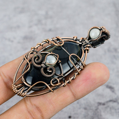 Blue Tiger Eye Gemstone Pendant