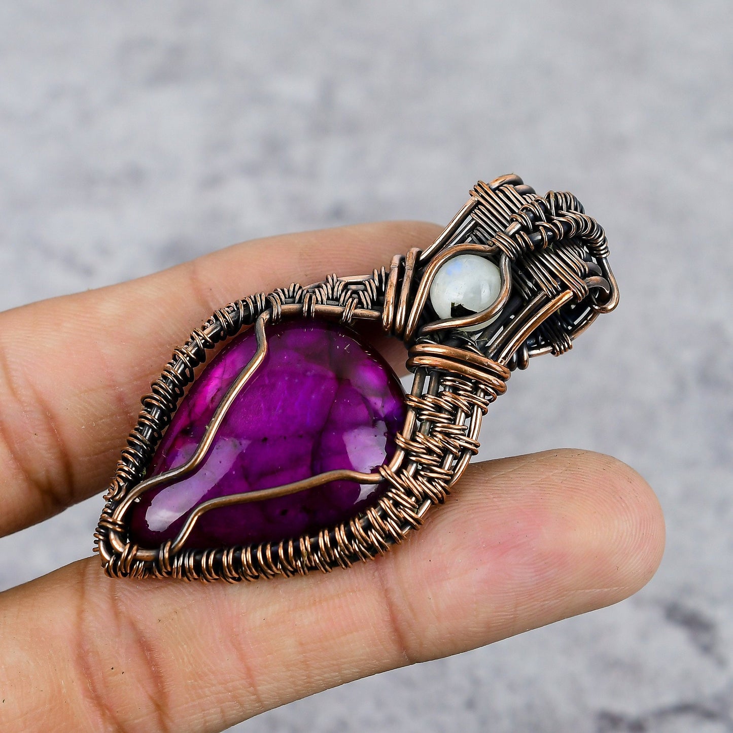 Purple Labradorite Gemstone Pendant