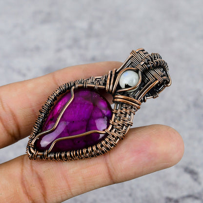 Purple Labradorite Gemstone Pendant