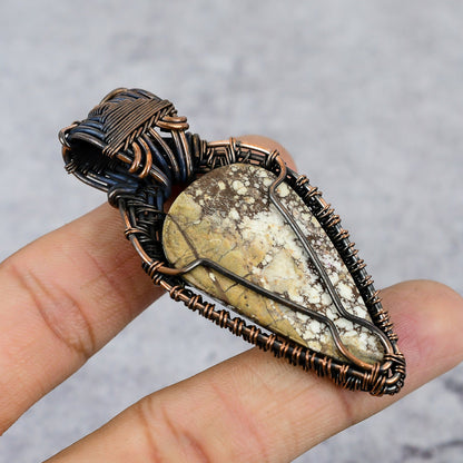 Brown Wild Horse Jasper Gemstone Pendant