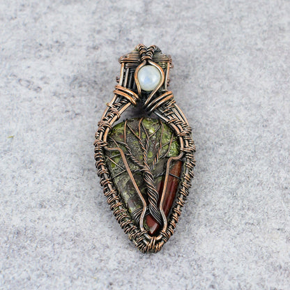 Green Dragon Blood Jasper Gemstone Pendant
