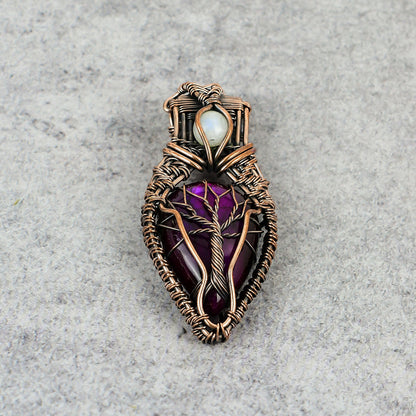 Pink Labradorite Gemstone Pendant