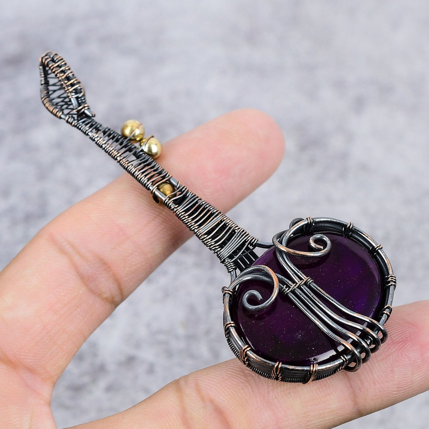 Pink Labradorite Gemstone Pendant