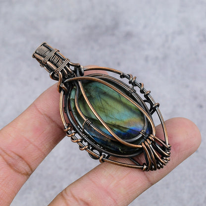 Blue Labradorite Gemstone Pendant