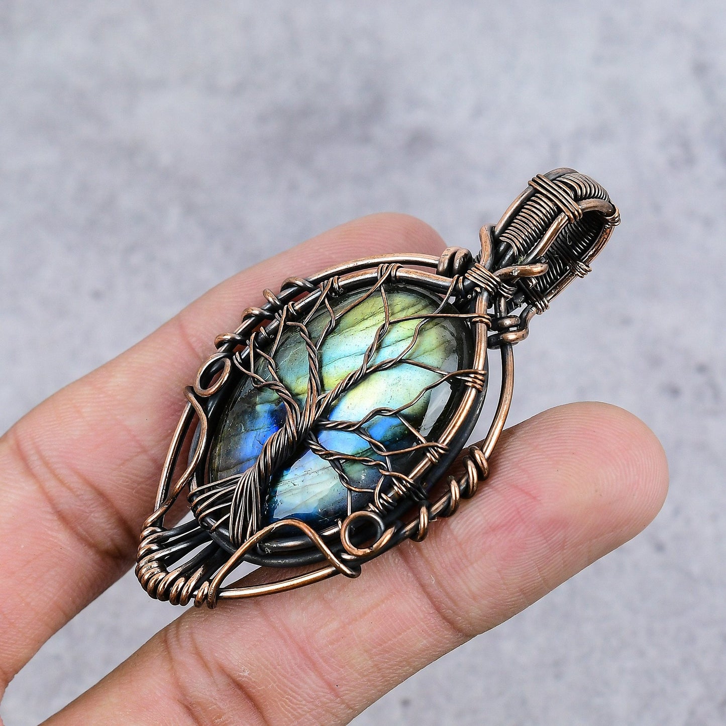 Blue Labradorite Gemstone Pendant